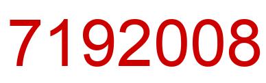 Número 7192008 imagen rojo