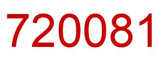 Number 720081 red image