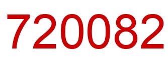 Number 720082 red image