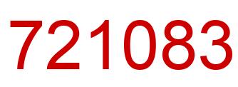 Number 721083 red image