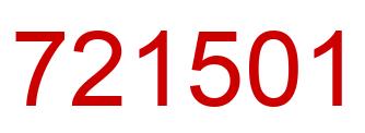 Número 721501 imagen rojo