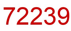 Number 72239 red image