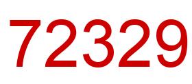Number 72329 red image