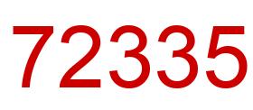 Number 72335 red image
