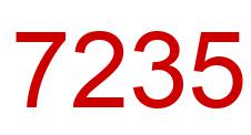 Number 7235 red image