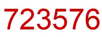 Número 723576 imagen rojo