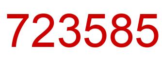 Número 723585 imagen rojo