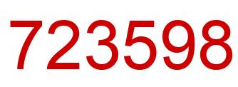 Número 723598 imagen rojo