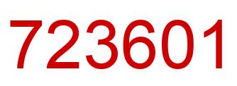 Número 723601 imagen rojo