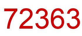 Number 72363 red image