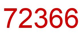 Number 72366 red image