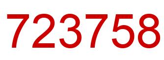 Number 723758 red image
