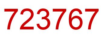 Number 723767 red image