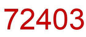 Número 72403 imagen rojo