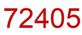Número 72405 imagen rojo