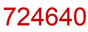 Number 724640 red image