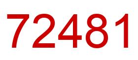 Number 72481 red image