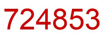 Number 724853 red image