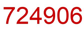 Number 724906 red image