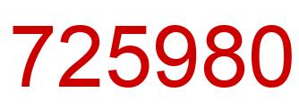 Number 725980 red image