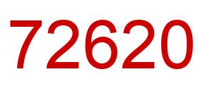 Number 72620 red image