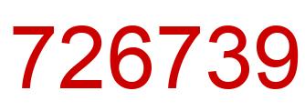 Number 726739 red image