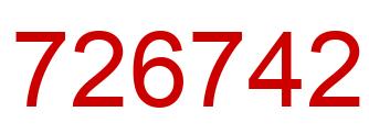 Number 726742 red image