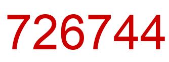 Number 726744 red image