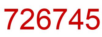 Number 726745 red image