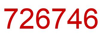 Number 726746 red image