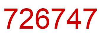 Number 726747 red image