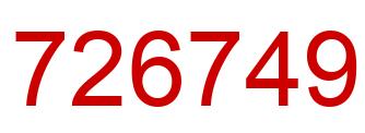 Number 726749 red image