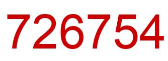 Number 726754 red image