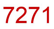 Number 7271 red image