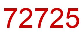 Number 72725 red image