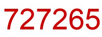 Number 727265 red image