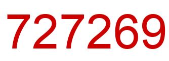 Number 727269 red image