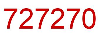 Number 727270 red image
