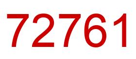 Number 72761 red image