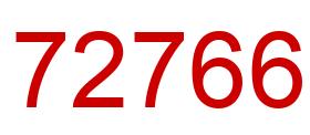 Number 72766 red image