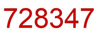 Número 728347 imagen rojo