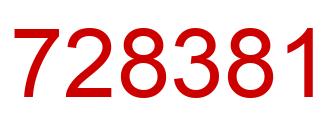 Número 728381 imagen rojo