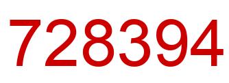 Number 728394 red image