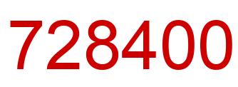 Number 728400 red image