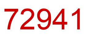 Number 72941 red image