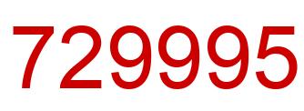 Number 729995 red image