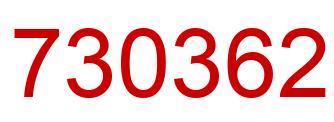 Número 730362 imagen rojo