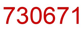 Number 730671 red image