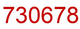 Number 730678 red image