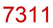 Number 7311 red image